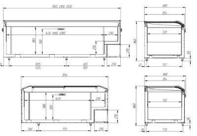 Ларь-бонета CRYSPI ITALFROST ЛБ М 2100